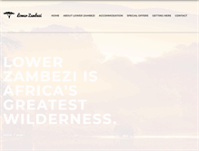 Tablet Screenshot of lowerzambezi.com